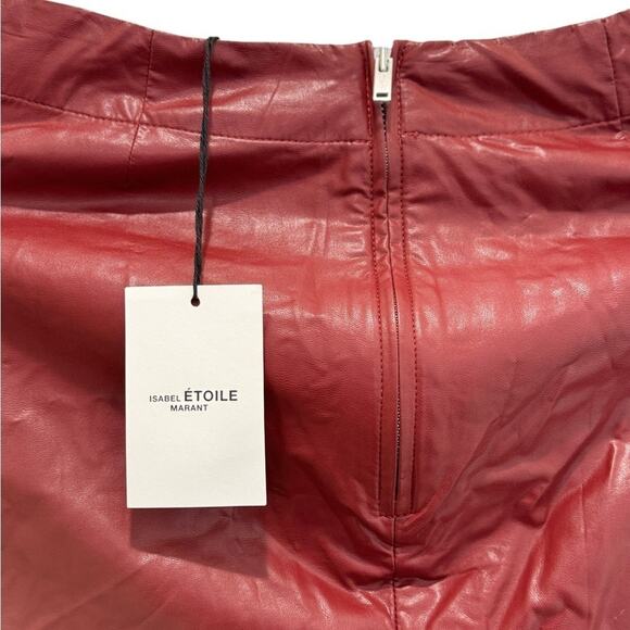 Etoile Isabel Marant Women's Burgundy Zephi Mini Skirt Size FR 38 | US 6 - Picture 8 of 11